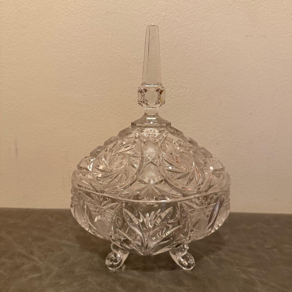 Vintage Anna Hutte Bleikristall Candy Dish